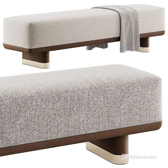Gray Fabric Lazy Sofa With Comfortable Cushion And Sturdy Wooden Legs Design 3d model 