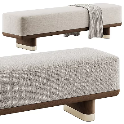 Gray Fabric Lazy Sofa With Comfortable Cushion And Sturdy Wooden Legs Design 3d model