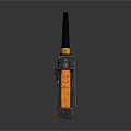 Futuristic Tech Weapon With Antenna Blue Glowing Circular Part And Orange Buttons