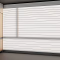 Modern White Striped Roller Blinds For Window In Contemporary Interior