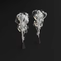 Two Sports Equipment With Black Bases And Transparent Smoke Like Design