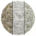 Stone Sphere Showing Various Textures 3d model