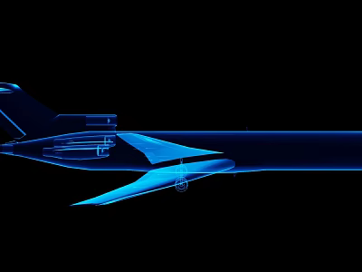 Holographic projection airliner holographic airliner image future civil aviation technology display virtual reality airliner AR augmented reality aircraft intelligence 3d model