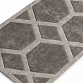 Modern Square Area Rug With Geometric Pattern In Gray Tones 3d model