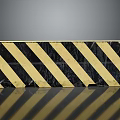 Yellow And Black Striped Traffic Barrier With Reflective Surface For Road Safety