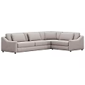 Modern Sectional Sofa Set With Various Colors And Comfortable Plush Cushions 3d model