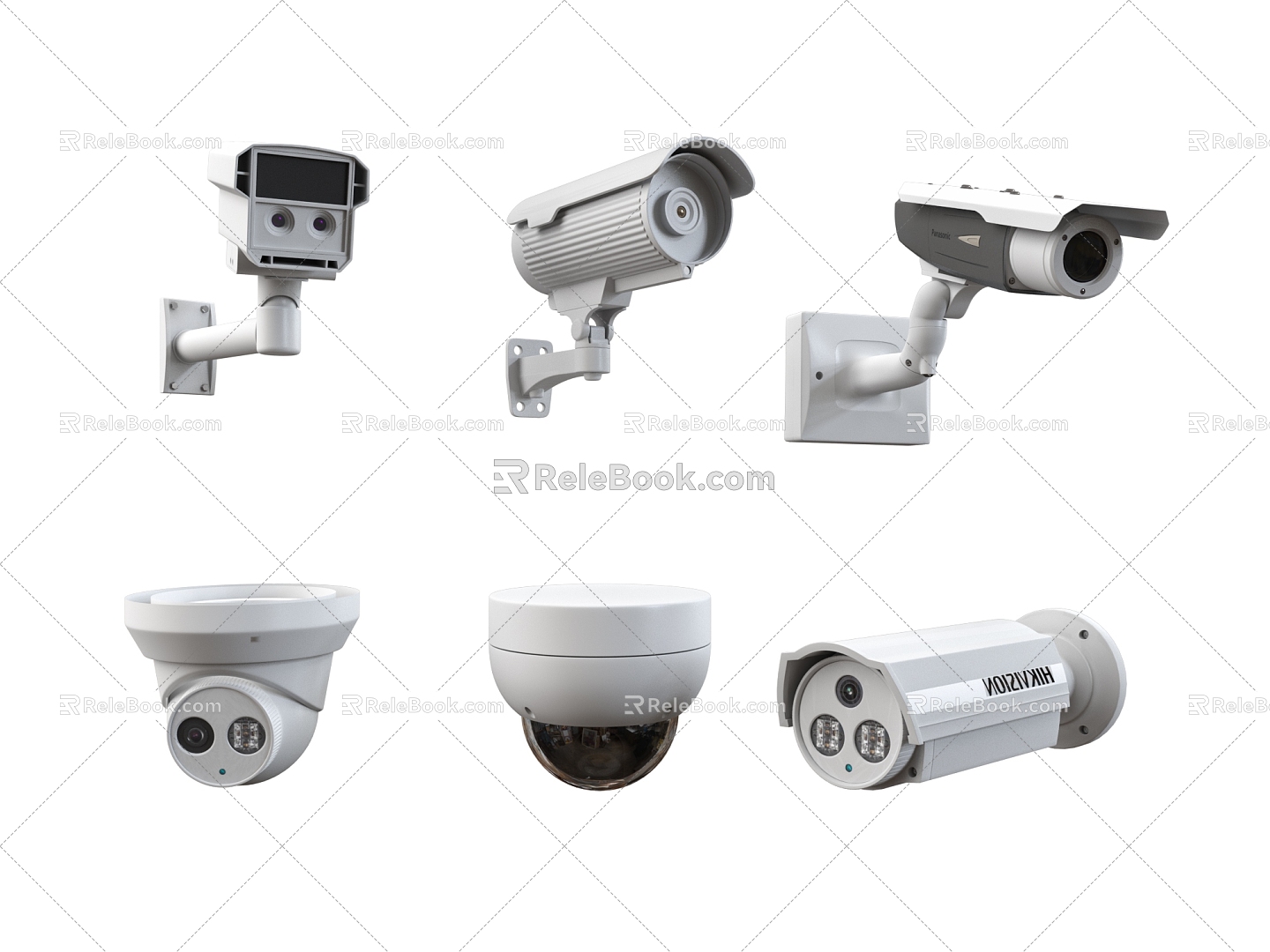 Security surveillance camera camera combination 3d model