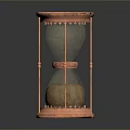 Elegant Home Decor Hourglass With Red Copper Frame Transparent Glass And Sand