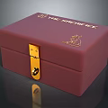 Stylish Maroon Storage Box With The Great Ace Text And Golden Lock