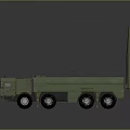 Green Military Armored Combat Tank With Long Range Missile Launcher System And Heavy Tracks