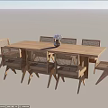 Light Wood Minimalist Dining Chairs With Slat Back Design In Modern Dining Space