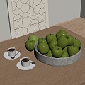 Fruit fruit plate ornaments 3d model