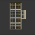 Wooden House Frame Model With Roof Trusses Floor Joists And Human Figure Scale