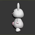 Cute White Rabbit Doll With Pink Ears And Heart On Chest For Kids