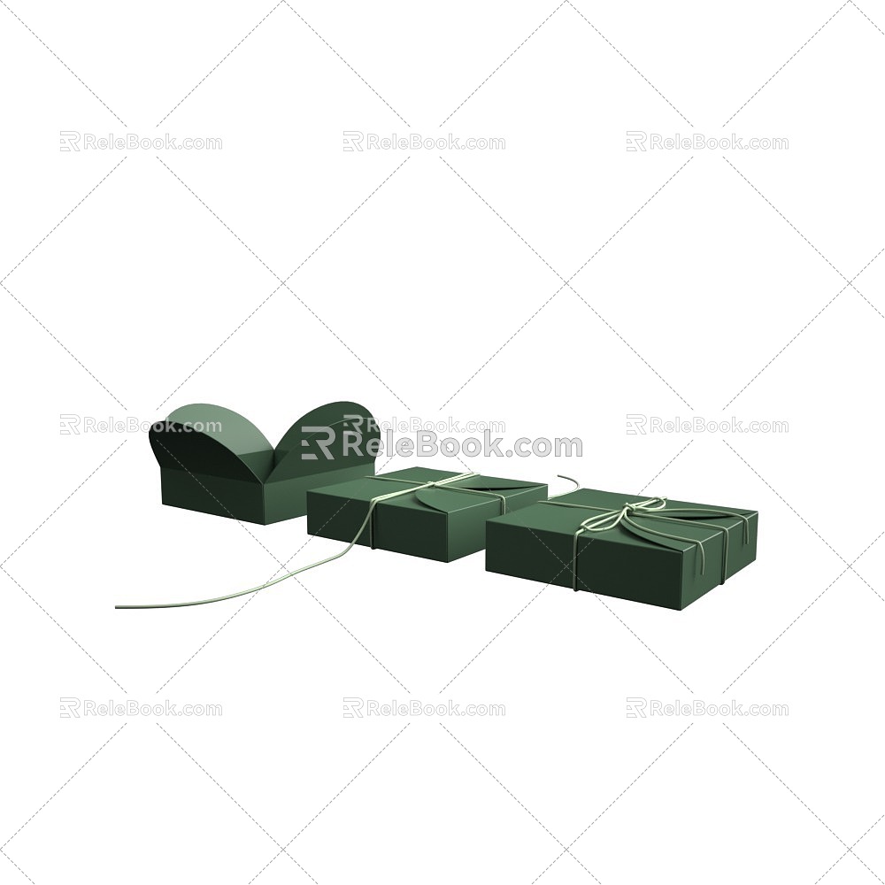 Gift box packaging box 3d model