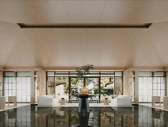 Modern Leisure Area Meeting Room 3d model