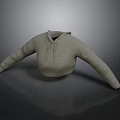 Gray Cropped Hoodie With Soft Knitted Fabric And Casual Design For Daily Wear