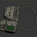 Tactical Military Weapon Backpack In Camouflage Pattern With Green Accents And Badge Design