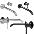 Modern Design Faucets With Chrome And Matte Black Finishes And Sleek Curved Spouts