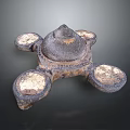 Vintage Cast Iron Multi Pan Heating Base As Practical Household Item For Daily Use