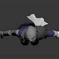 Silver Haired Female Warrior Character With Blue Top White Gloves And Black Armor Outfit