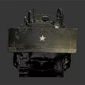 Vintage Military Bulldozer Model With Tracked Undercarriage And Star Insignia