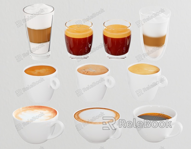 Modern coffee cup model