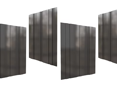 Sleek Modern Black Metal Radiator Design With Efficient Heating For Contemporary Home Interior 3d model