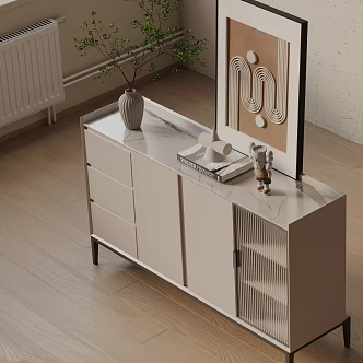 Modern Entrance Cabinet 3d model
