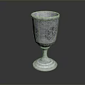Silver Decorative Goblet with Intricate Engraved Patterns as Daily Life Essential Item