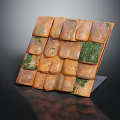 Rustic Handmade Brick Structure Featuring Green Moss And Natural Textured Surface