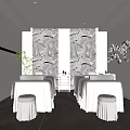 Serene SPA Sauna Relaxation Room With Massage Tables Stone Walls And Decorative Plants