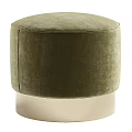 Modern Upholstered Ottoman Stools with Beige Green Burgundy Colors and Round Rectangular Shapes