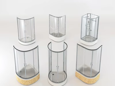Modern Shower Sauna Enclosures With Glass Design And Multiple Styles 3d model