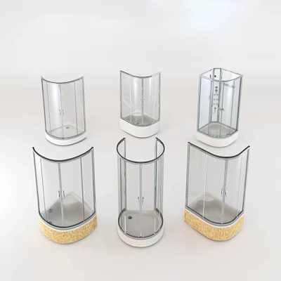 Modern Shower Sauna Enclosures With Glass Design And Multiple Styles 3d model