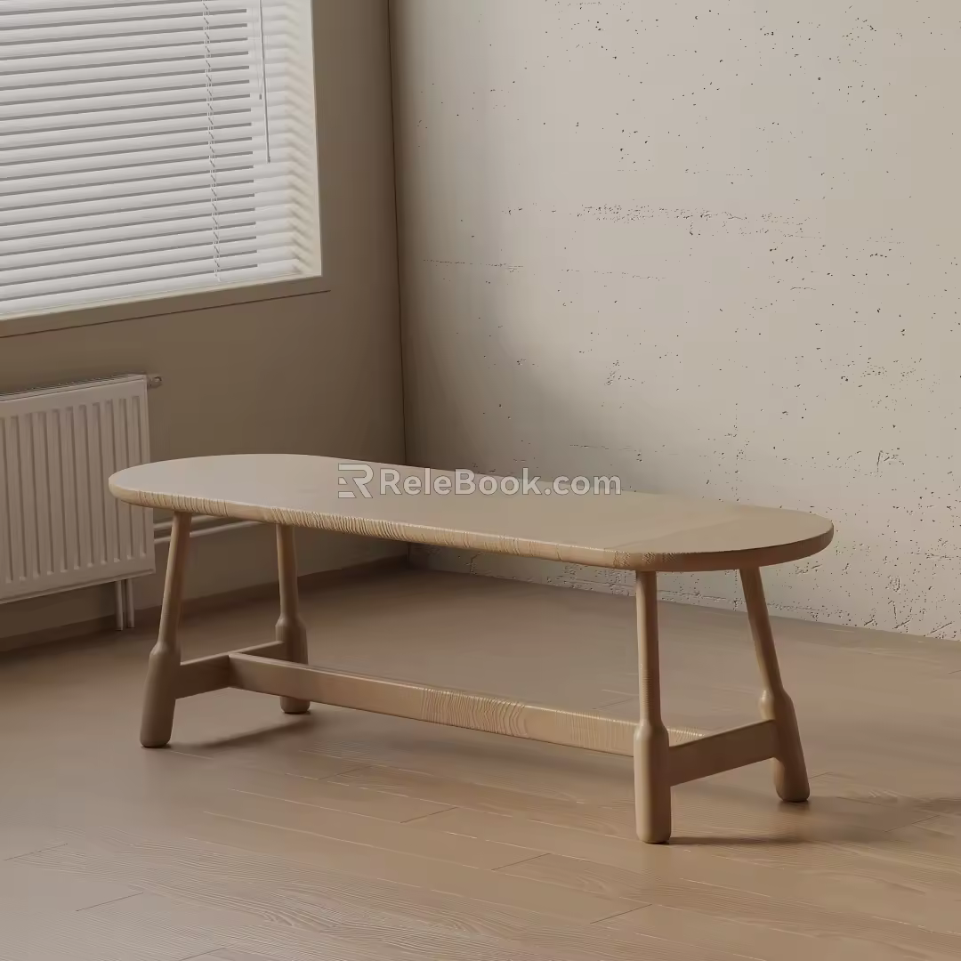 Modern shoe changing stool 3d model