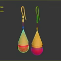 Elegant Teardrop Shaped Earrings with Yellow Red Gemstone Shiny Design For Fashion Jewelry