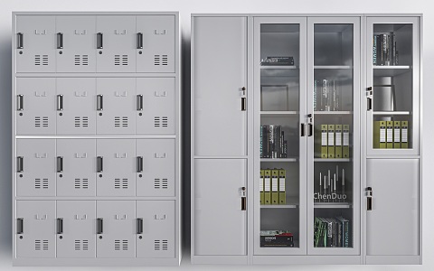 Modern File Cabinet Locker Iron Cabinet Office Cabinet 3d model