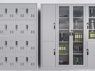 Modern File Cabinet Locker Iron Cabinet Office Cabinet 3d model