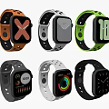 Colorful Smart Watches With Various Dial Designs And Sport Bands For Fitness