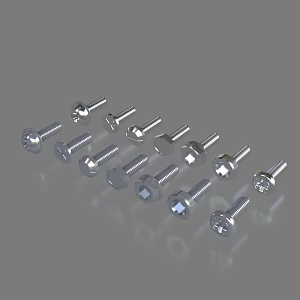 Hexagon socket head cap screws fasteners hardware screws all kinds of screws 3d model