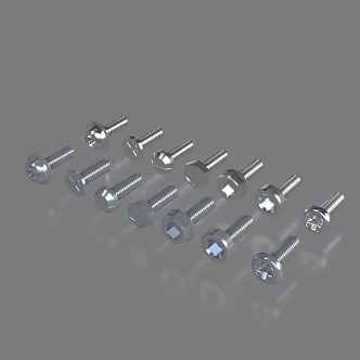 Hexagon socket head cap screws fasteners hardware screws all kinds of screws 3d model