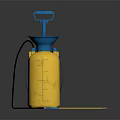 Yellow Body Spray Weapon With Blue Lid Hose And Measuring Scale