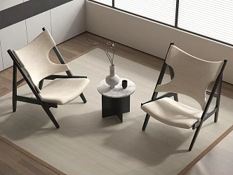 Modern leisure chair single chair small ornaments 3d model