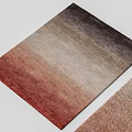 Square Rug With Soft Texture And Warm Gradient Colors For Home Decor 3d model