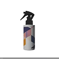 Bathroom Accessories Spray Bottle With Colorful Geometric Design And Black Nozzle