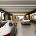 Modern Car Dealership Showroom Displaying Luxury Sports Cars With Bright Lighting And Glass Windows