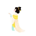 Modern game character cartoon character animated character female 3d model