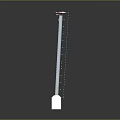 Safety Fence With Metal Mesh Blue Posts Concrete Base And Small Label