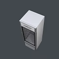 Premium Upright Refrigerator and Freezer With Glass Door and Black Door Design